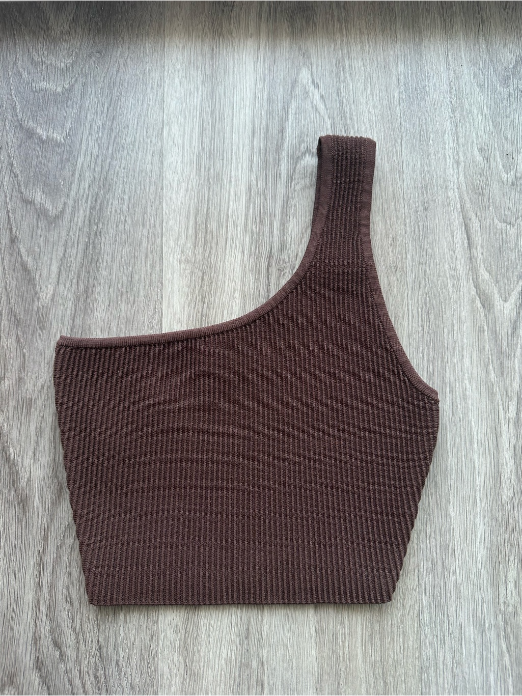 Aritzia Babaton Sculpt Knit One Shoulder Ribbed Top